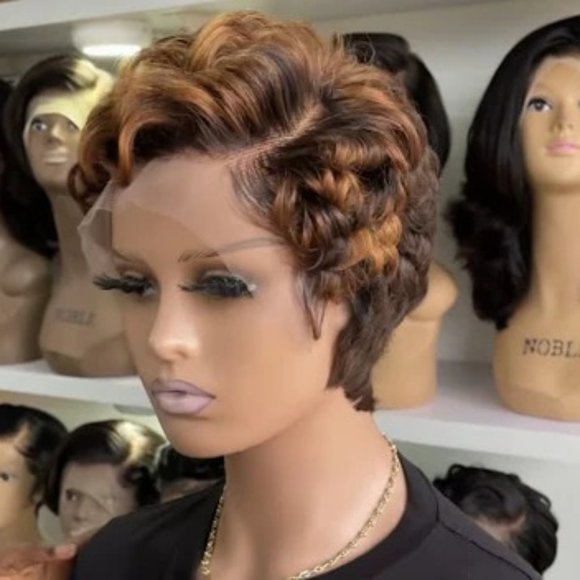 SHERI 13"4 FRONTAL TRANSPARENT LACE PIXIE WIG-6" - Picture 3 of 6